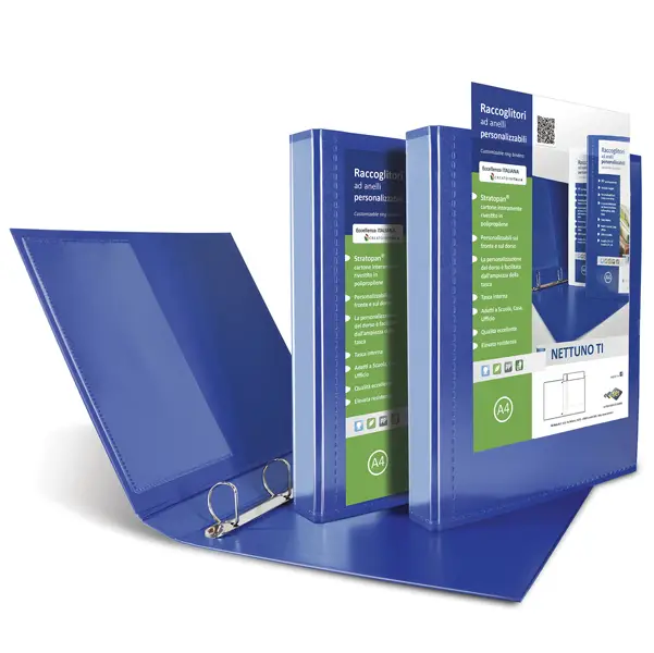 1x Raccoglitore personalizzabile NETTUNO TI 30 4D A4 22x30cm blu SEI ROTA