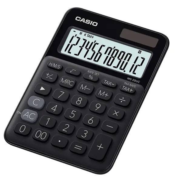 1x Calcolatrice da tavolo MS-20UC nera Casio