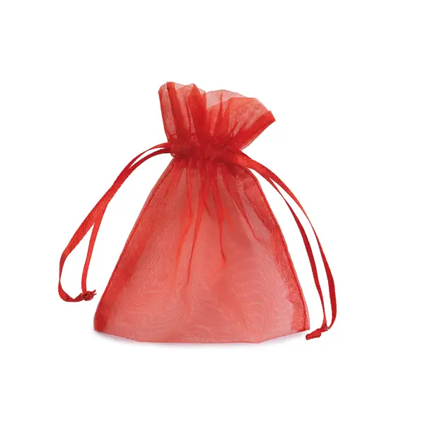 1x 20 Sacchetti organza Milly 8,5x10cm rosso
