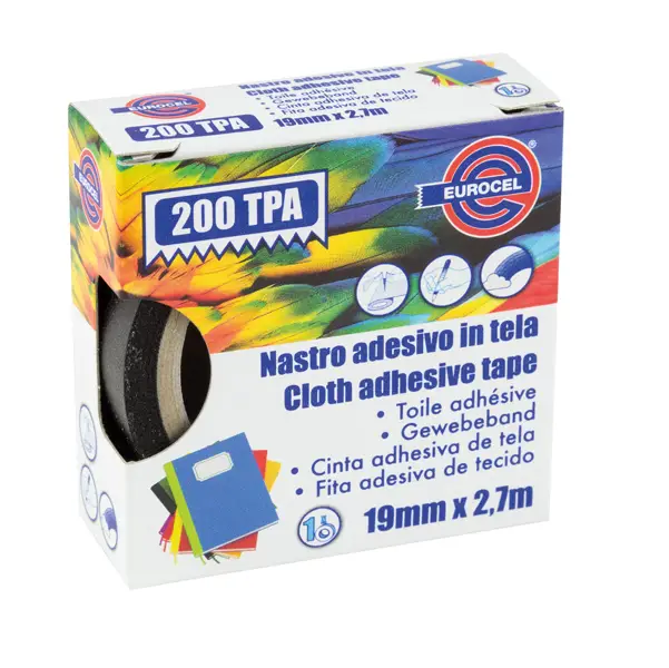 1x Nastro adesivo telato TPA bianco 200 19mmx2,7mt Eurocel