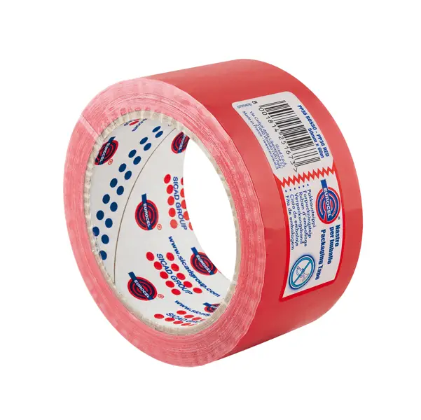 1x Nastro adesivo 50mm x 66m Rosso PP36NN Eurocel