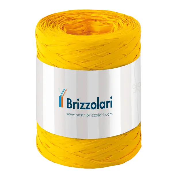 1x Rafia sintetica 6802 5mmx200mt colore giallo 02 Brizzolari