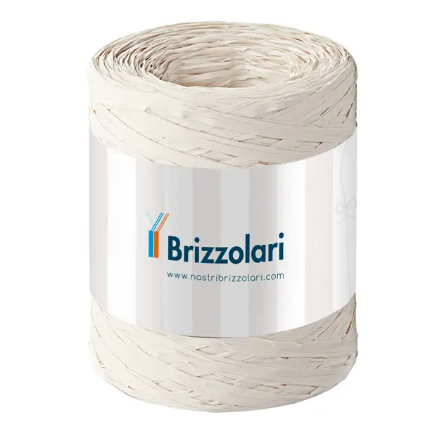 1x Rafia sintetica 6802 5mmx200mt colore avorio 25 Brizzolari