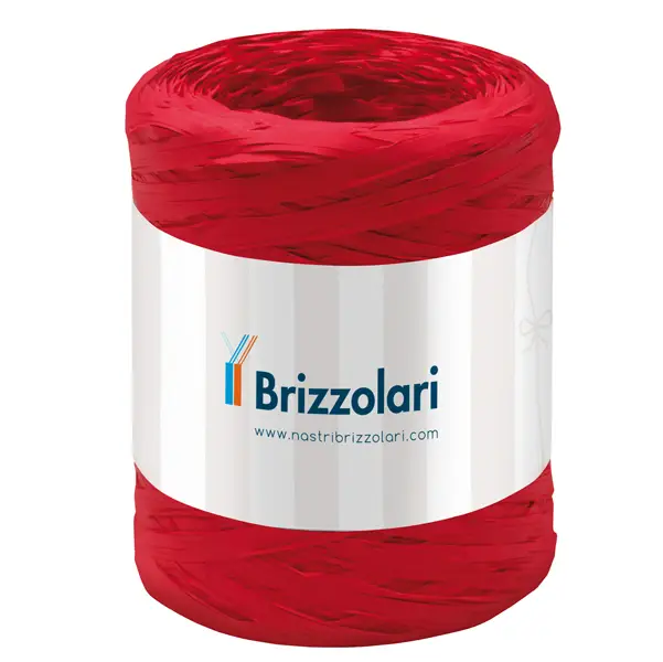 1x Rafia sintetica 6802 5mmx200mt colore rosso 07 Brizzolari