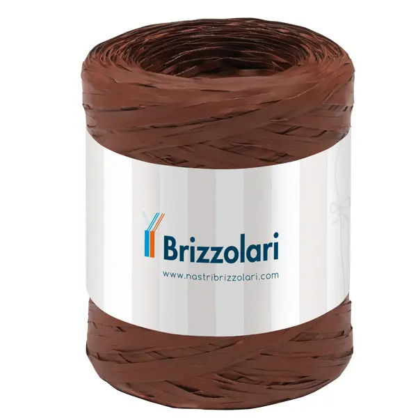 1x Rafia sintetica 6802 5mmx200mt colore marrone 14 Brizzolari