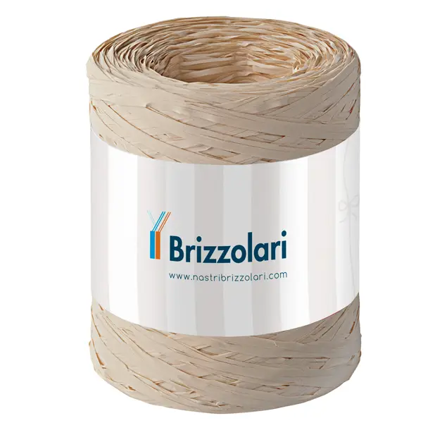 1x Rafia sintetica 6802 5mmx200mt colore naturale 40 Brizzolari