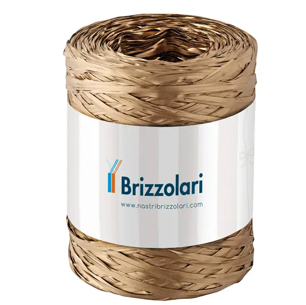 1x Rafia sintetica 6802 5mmx200mt colore oro 33 Brizzolari