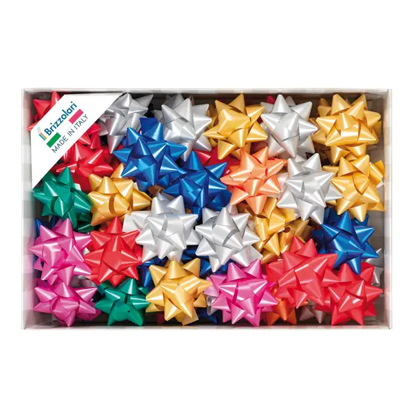 1x 70 stelle nastro liscio 6800 19mmxD9cm colori assortiti natale Brizzolari