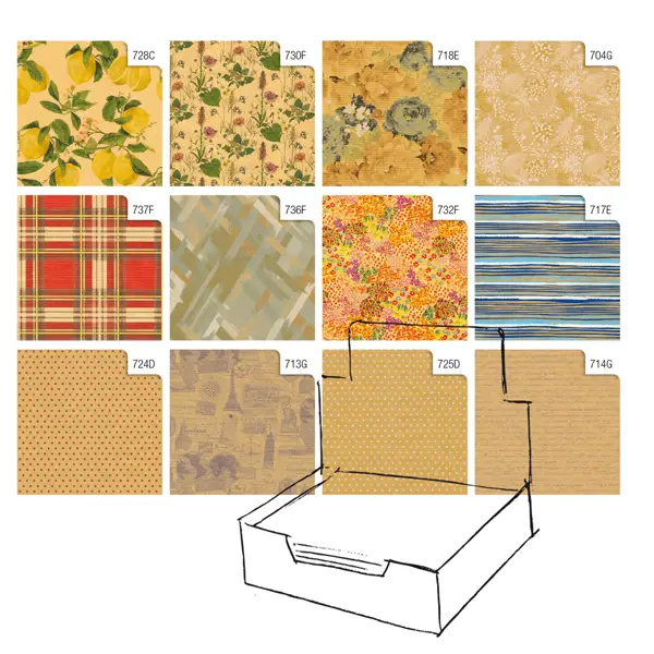 1x Scatola 100fg carta regalo Natura Kraft 70X100cm Rex Sadoch
