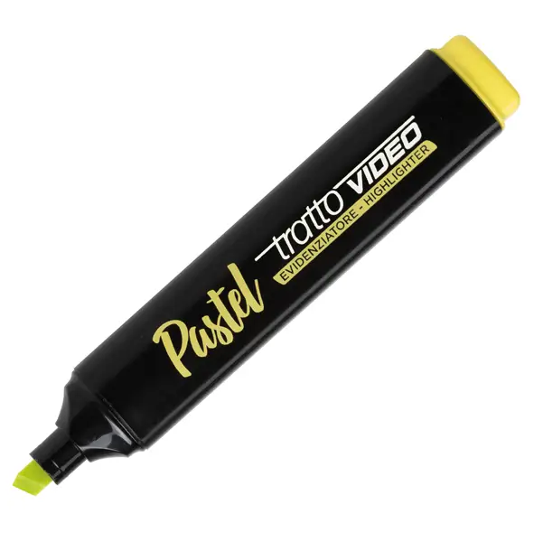 12x Evidenziatore Tratto Video Pastel giallo limone