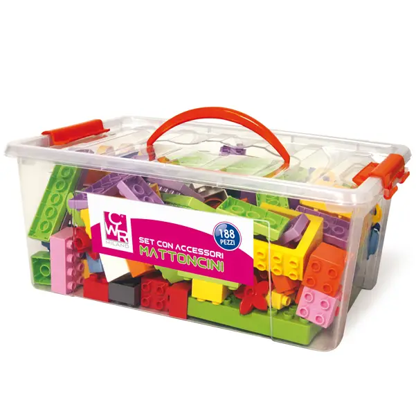 1x Bauletto 188 mattoncini+accessori da costruzione Midi in colori assortiti CWR
