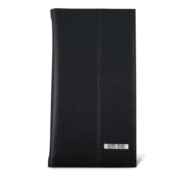 1x Portabiglietti da visita Professional 12,5x23,5cm nero City Time