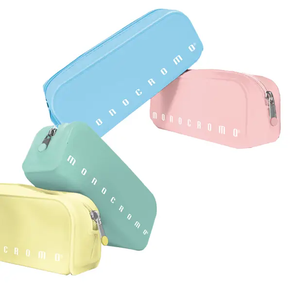 12x Bustina silicone Soft Touch 80x200x60mm colori assortiti pastel Monocromo Pigna