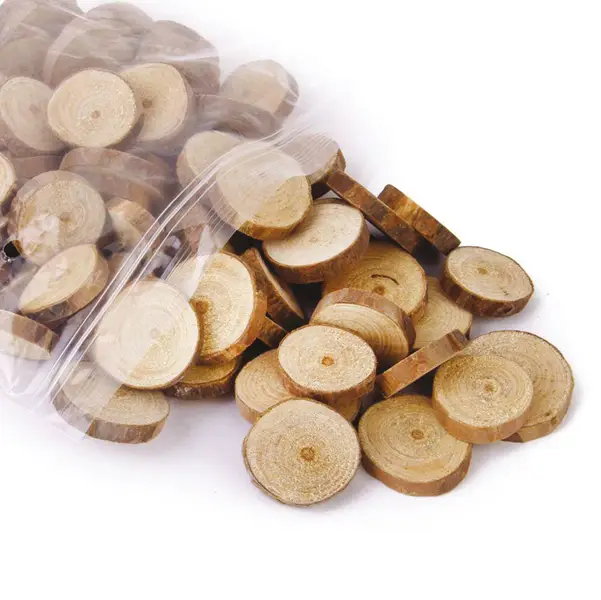 1x Busta 100pz fettine di legno naturale TT101 CWR