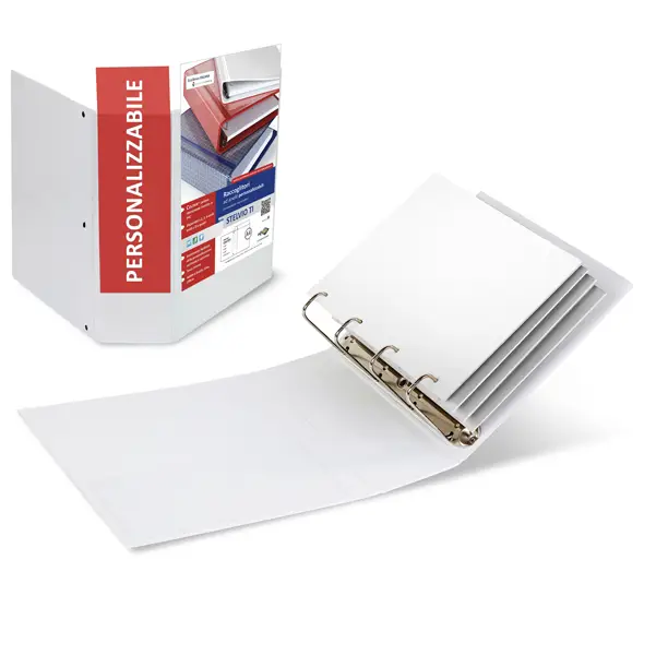 1x Raccoglitore STELVIO TI 100 A4 4Q 22x30cm bianco personalizzabile SEI ROTA