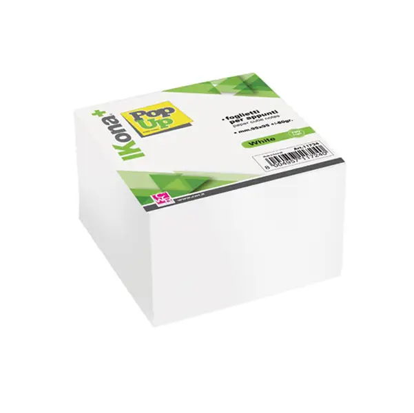 1x Cubo foglietti carta bianca 700fg 9,5x9,5cm IKONA+