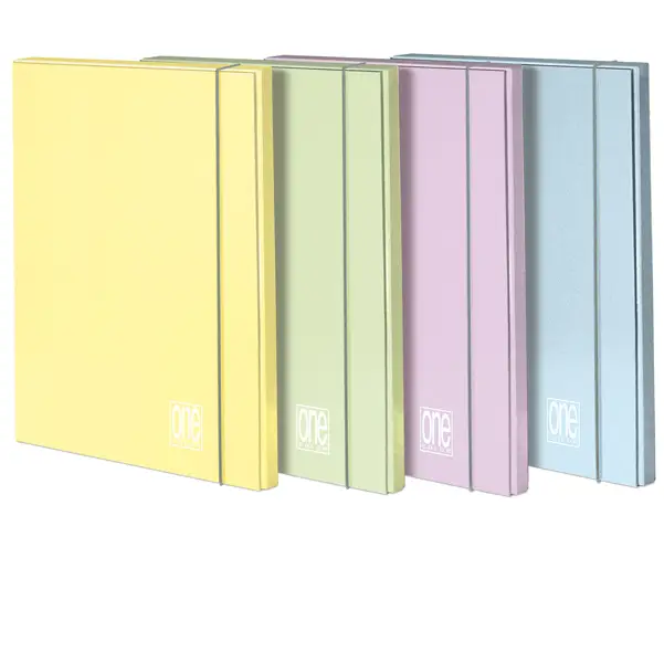 6x Cartella 3 lembi c/elast. dorso 12mm colori assortiti Pastel One Color Blasetti