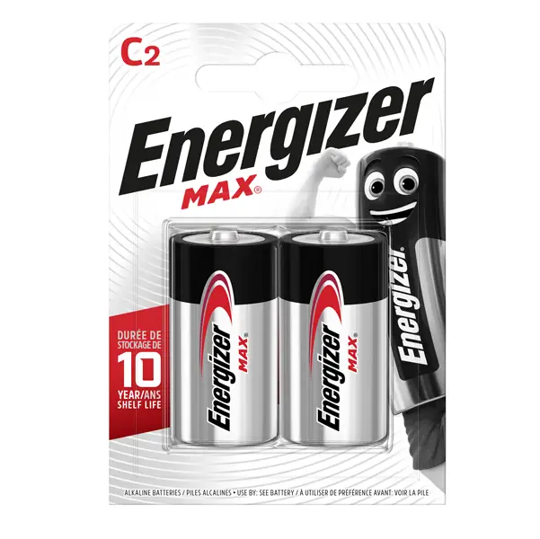 1x Blister 2 pile mezza torcia C - Energizer Max