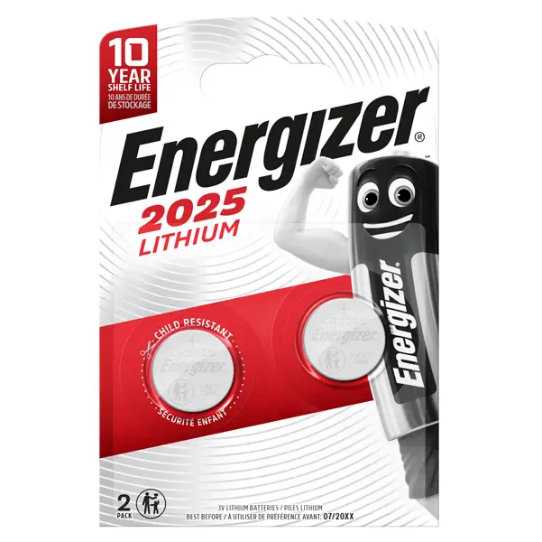 1x Blister 2 pile CR2025 Lithium - Energizer Specialistiche