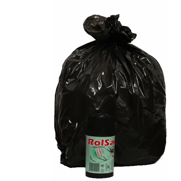1x 20 Sacchi neri 50x60cm 30Lt 16mic Rolsac