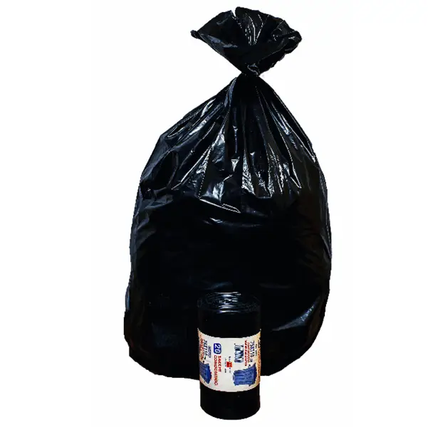 1x 10 Sacchi Nero 90x120cm 130Lt 63mic Rolsac