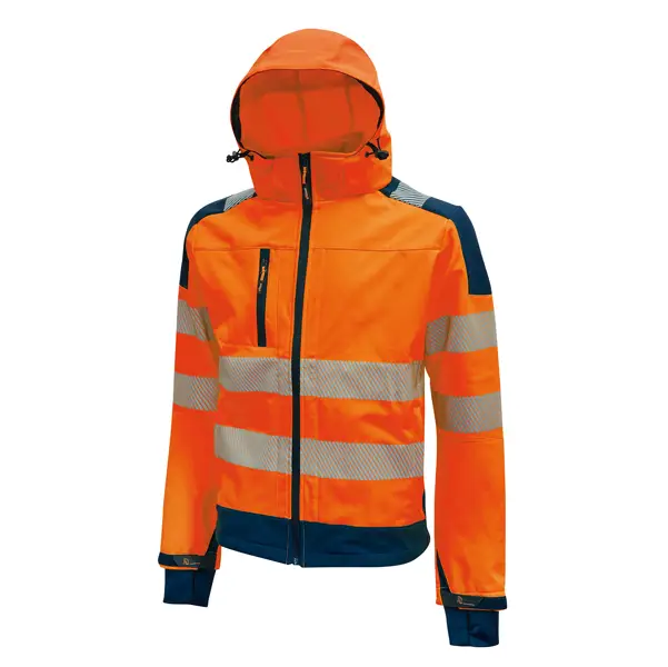 1x Giacca Softshell alta visibilitA' Miky arancio fluo Taglia L U-Power