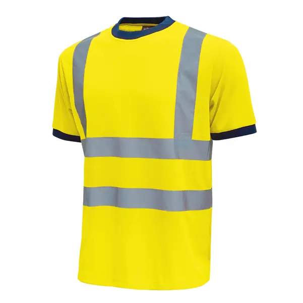 1x Pack 3 T-shirt alta visibilitA' Tg L giallo fluo Glitter U-Power