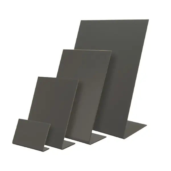 1x Set 5 lavagnette a L nere A7-11,5x7,5x4,5cm Securit