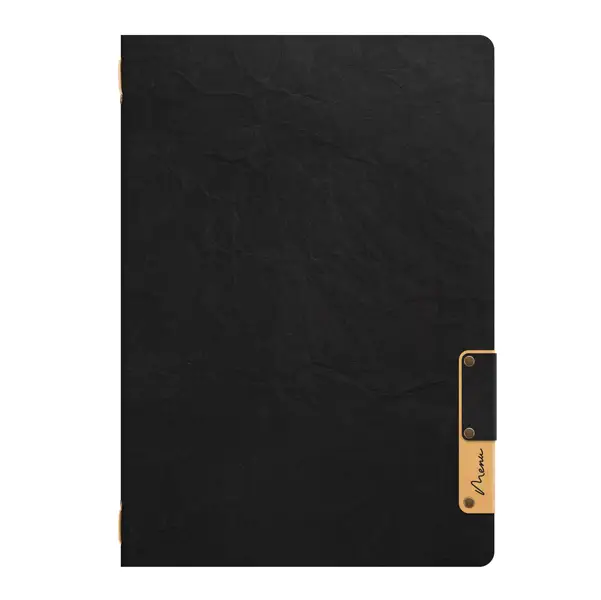 1x Porta MenU' A5-24,9x17,5cm Nero Nature con 1 INSERTO DOPPIO