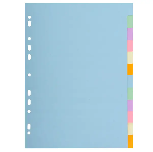 1x SEPARATORE Pastel A4 12 tasti in CARTONCINO 170gr 1612E Forever Exacompta