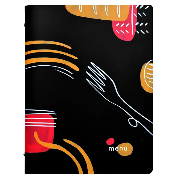 3x PortamenU' F.to A4 24,6x31,6cm Linea Spaghetti - nero