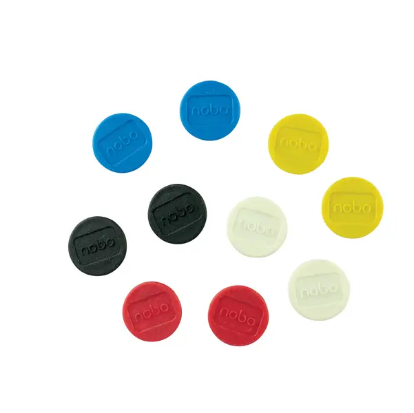 1x 10 Magneti D24mm colori assortiti Nobo