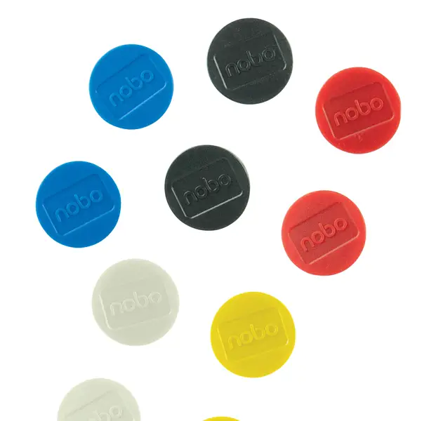 1x 10 Magneti D38mm colori assortiti Nobo