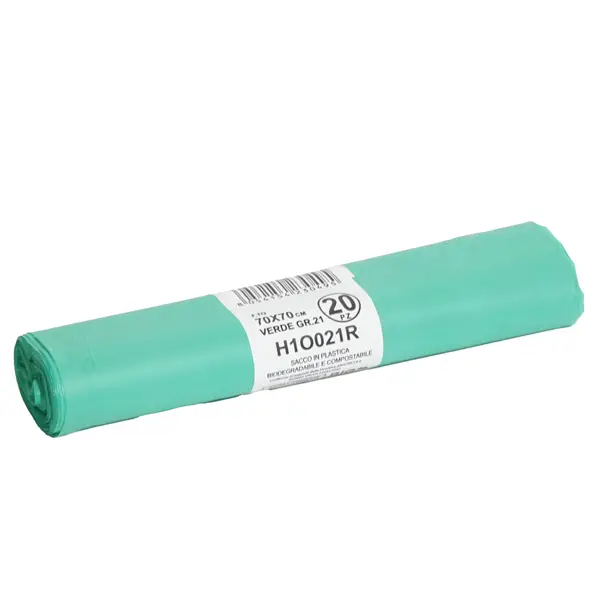 1x 20 Sacchi BIO verdi 70x70cm 70Lt 18mic