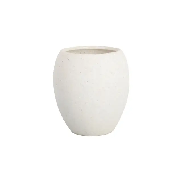 1x Bicchiere porta spazzolini bianco linea Stone