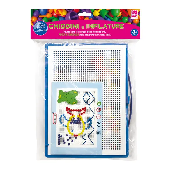 1x Set chiodini e infilature in plastica colori assortiti Cwr