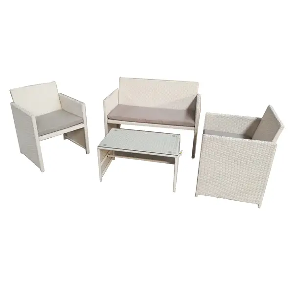 1x Salotto Valencia bianco - set 4 elementi