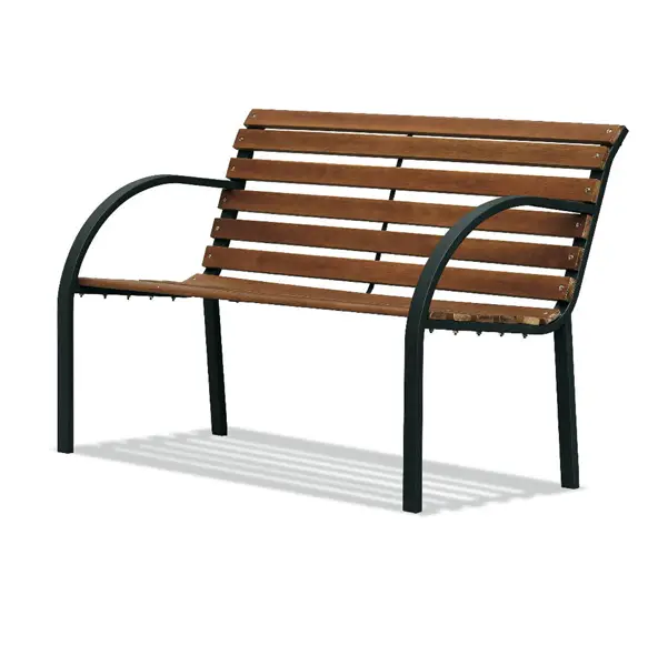 1x Panca da giardino PARCO L122cm in acciaio e legno