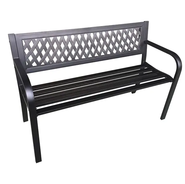1x Panca da giardino Boulevard L120cm in acciaio e ABS