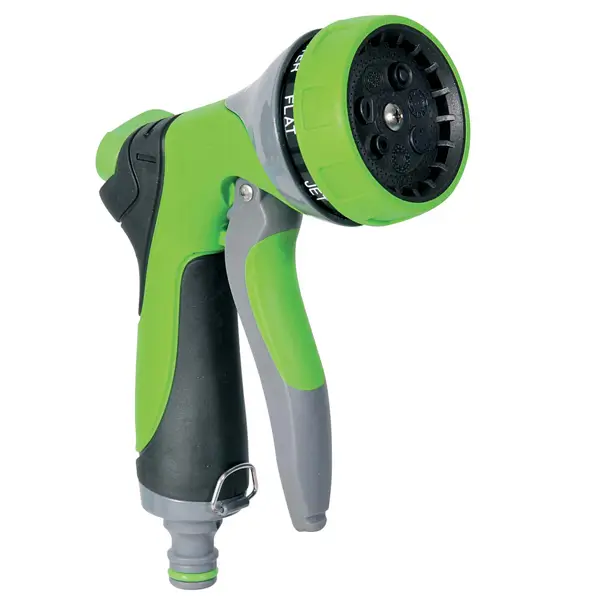 1x Pistola a doccia per irrigazione in alluminio 7 getti