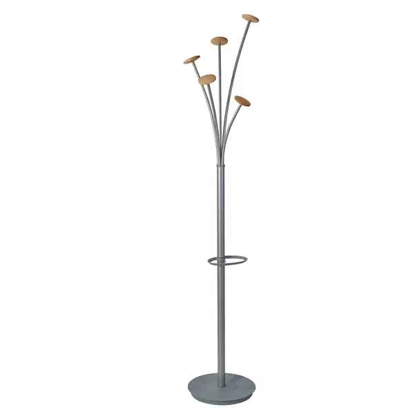 1x Appendiabiti a 5 posti 175cm grigio/legno chiaro Festival M Alba