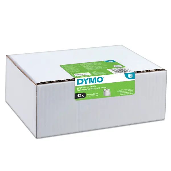 1x Value pack 12 rotoli etichette Indirizzi Estesi 36x89mm bianco (260e/rt) Dymo LW