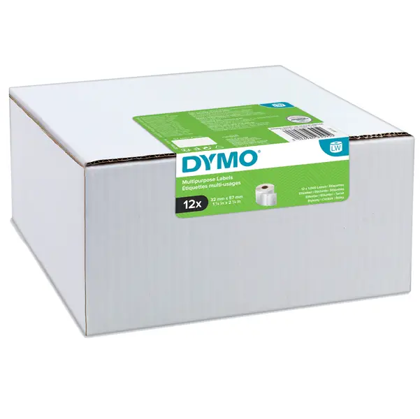 1x Value pack 12 rotoli etichette multi-uso 57x32mm bianco (1000 etic/rt) Dymo LW
