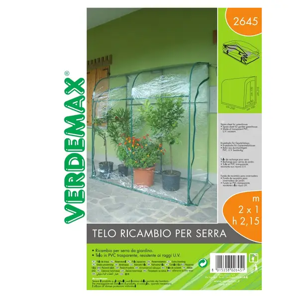1x Telo di ricambio per serra a parete Oleander