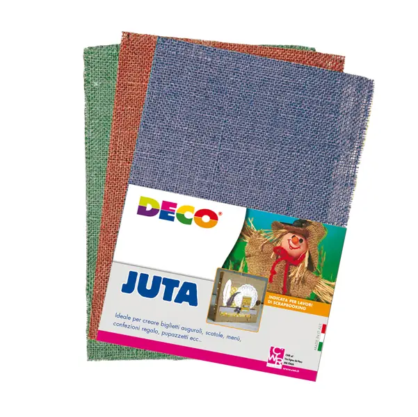 1x Conf. 10 pz juta naturale 20x30cm colori assortiti DECO