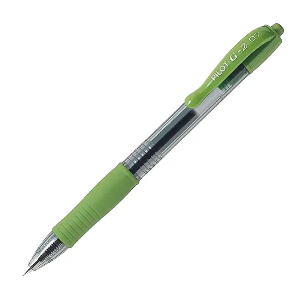 1x Roller gel scatto G-2 0,7mm verde chiaro Pilot