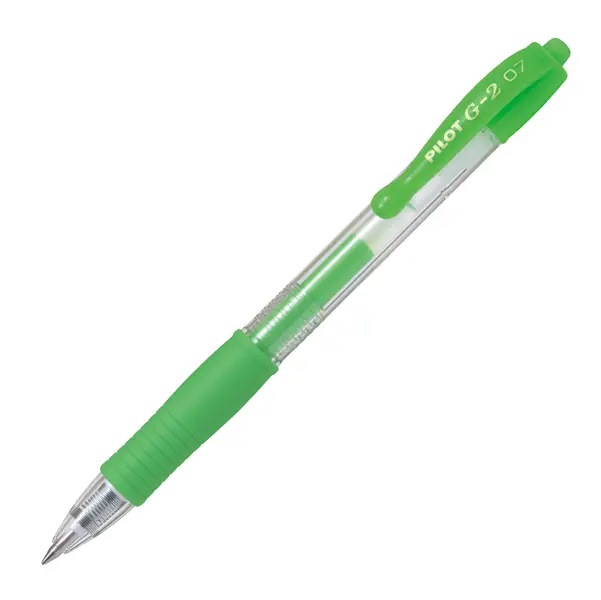 1x Roller gel scatto G-2 0,7mm neon green Pilot