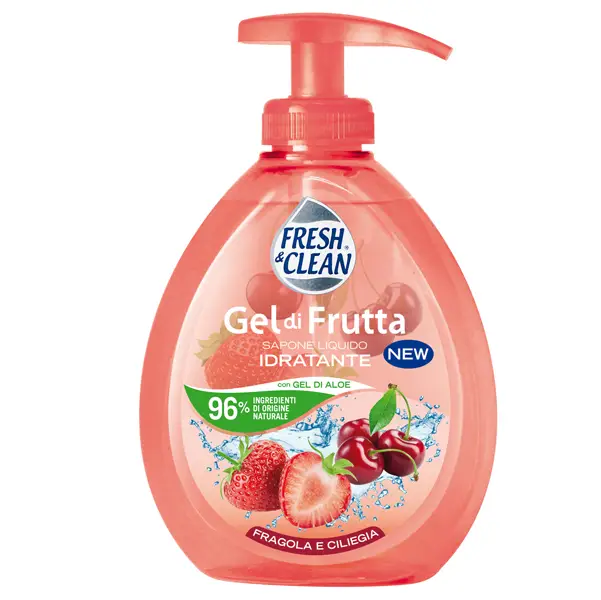 1x Sapone liquido FreshClean gel fragola e ciliegia 300ml