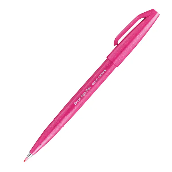 1x Sign Pen Brush rosa Pentel