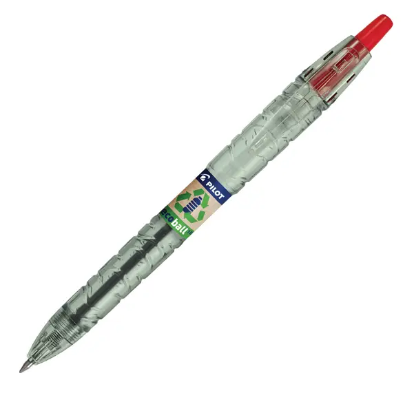 10x Penna a sfera scatto B2P Ecoball punta 1.0mm rosso Pilot